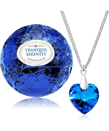 Tranquil Serenity Bath Bomb with Crystal Necklace - Extra Large 10 oz - Made in USA - Buy Online on GoSupps.com