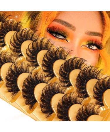 Focipeysa False Lashes Fluffy Mink Eyelashes 18mm Lashes Pack 8D Mink Curly Faux Mink Lashes Volume Dramatic Lashes 8 Pairs Fluffy S1 - Buy Online on GoSupps.com