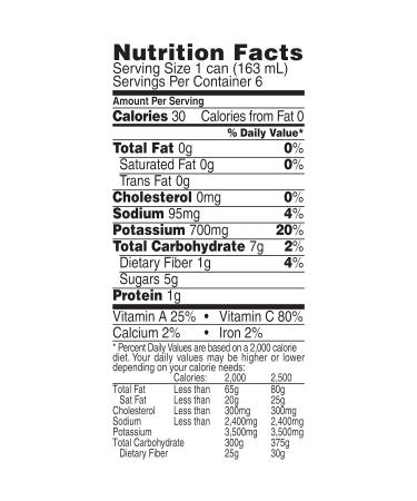 V8 Low Sodium Original 100% Vegetable Juice 5.5 oz. can (24 Pack) - Buy Online - Buy Online on GoSupps.com