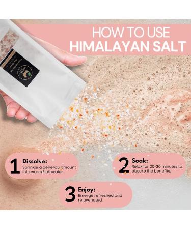 Eco Bath London Himalayan Bath Salt Coarse Plain 1KG - Pure Pink Himalayan Salt for Bath Relaxation and Skin Care - Buy Online on GoSupps.com