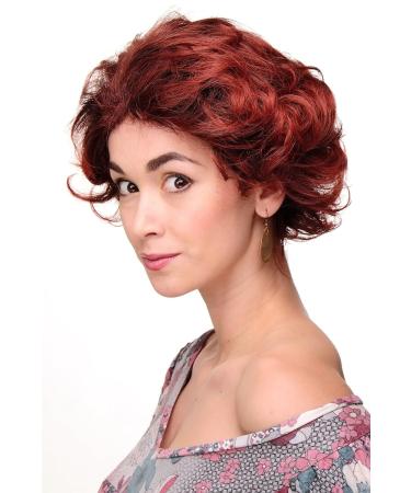 Short Wavy Brown Red Ladies Wig - WIG ME UP TYW60298-4T350 | Voluminous Teased Hair Style for All Occasions - Buy Online on GoSupps.com