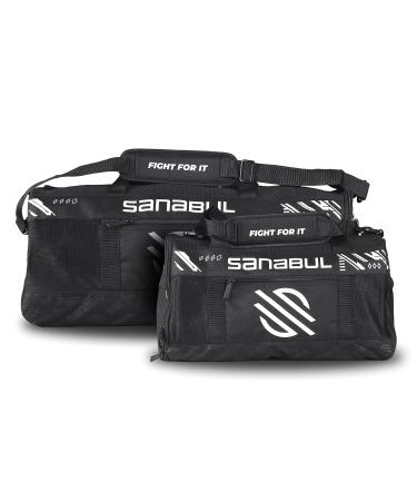 Sanabul Lab Series Mesh Duffel Gym Bag (Black/White, Standard) Black/White Standard - Buy Online on GoSupps.com