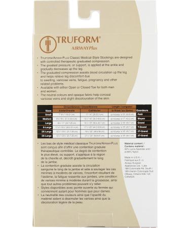 Truform Unisex Adult 20-30 mmHg Medical Support Hose - White - Small (Pack of 2) | International Shipping Available - Buy Online on GoSupps.com
