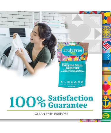 Truly Free Natural Stain Remover - Water-Activated Enzymes for Food Blood Grass & Pet Stains (50 Scoops) - Eco-Friendly & Effective - Buy Online on GoSupps.com