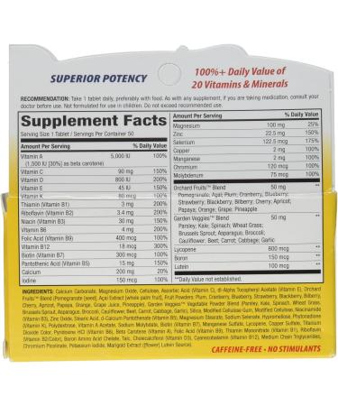 Alive! Men's Energy Multivitamin 50 Tablets - Daily Multimineral Supplement - Buy Online on GoSupps.com