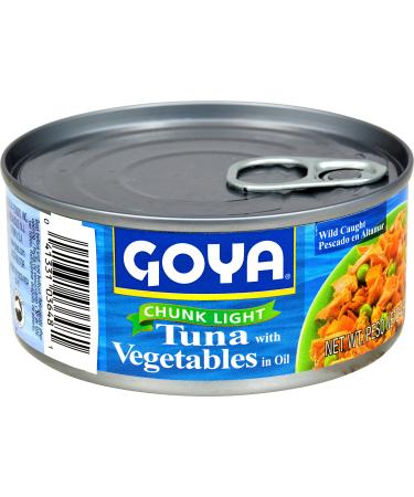 Goya Foods Chunk Light Tuna with Vegetables, Wild Caught, 4.94 Ounce (Pack of 24)