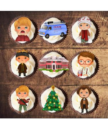 PRECUT Home Alone Cupcake Toppers Edible Christmas Cake Decorations Christmas Decorations Christmas Home Alone Cake Topper (12) - Buy Online on GoSupps.com