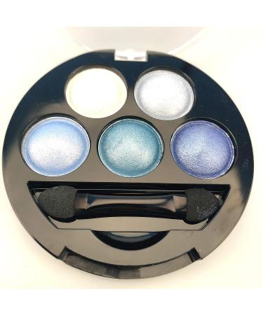 Mallofusa Portable 5 Colors Eye Shadow Palette - Glitter Makeup with Metallic Shimmer for Charming Highlight Look (Ice Age) - 4.7oz - Buy Online on GoSupps.com