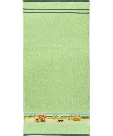Erwin M ller 3-Pc Kinder-Frottier Towel Set - Tractor Excavator Green 100% Cotton 50x100 cm & Washcloths | International Shipping Available - Buy Online on GoSupps.com