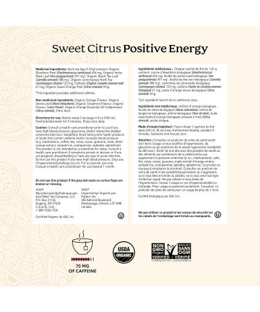 Yogi Tea - Sweet Citrus Positive Energy (6 Pack) - 96 Tea Bags - Buy Online on GoSupps.com