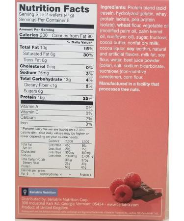 Proti Fit High Protein Wafer Bar - Raspberry (5 servings/box) - Trans Fat Free Aspartame Free Cholesterol Free - Buy Online on GoSupps.com
