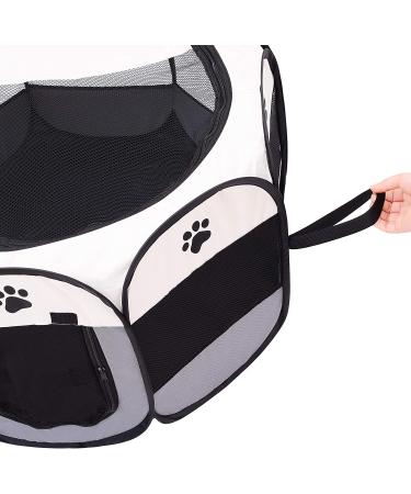 Mile High Life Portable Cat Dog Crate | Foldable Travel Tent for Pets | Water Resistant Shade Cover | Large Gray - Buy Online on GoSupps.com