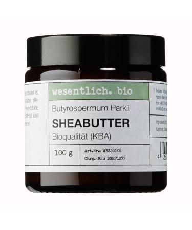 Shea butter ORGANIC 100g from essential. - naturally in a glass jar - 100% pure natural product