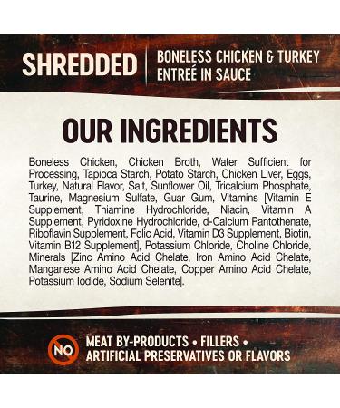 Wellness CORE Grain-Free Wet Cat Food - Shredded Chicken & Turkey, 2.8 oz Cans (Pack of 12) - Natural, Real Meat - Buy Online on GoSupps.com