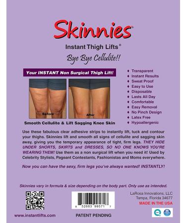 Skinnies Instant Lifts - 5 Pair Thigh Lifts | Patented USA-Made Adhesive Strips for Instantly Smoothing Cellulite | Original Shark Tank Product - Buy Online on GoSupps.com