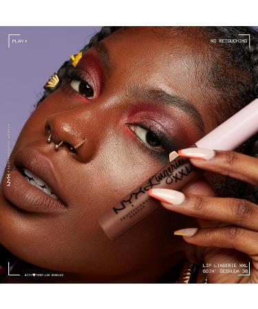 NYX Lip Lingerie XXL Matte Liquid Lipstick - Goin Desnuda 0.13 Fl Oz - Chocolate Brown - Buy Online on GoSupps.com