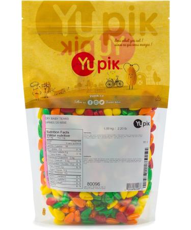 Yupik Cry Baby Tears Pressed Candies 1 kg 6 Count Gluten-Free Kosher Sour Flavor Tear-Shaped Treats Candy Machine Refills Fun & Nostalgic Ideal for Gifting Halloween & Holidays - Buy Online on GoSupps.com