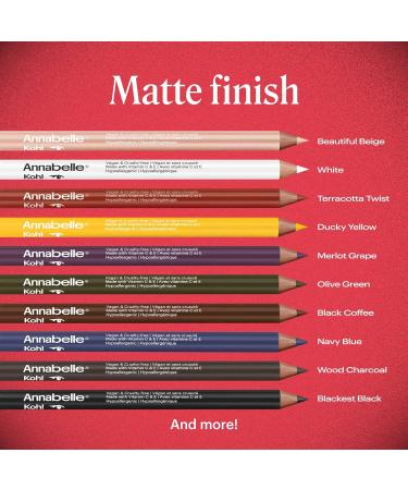 Annabelle Vegan Kohl Eyeliner Matte Finish 67 Terracotta Twist Intense Colour Payoff Long-Lasting Cruelty-Free Paraben-Free Silicone-Free Fragrance-Free Hypoallergenic 1.14 g Matte 67 Terracotta Twist - Buy Online on GoSupps.com