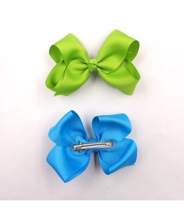 40 Pack 4.5 Inch Hair Bows for Girls - Grosgrain Ribbon Boutique Hair Bow Alligator Clips in 20 Colors - Perfect for Teens, Toddlers, and Kids - Buy Online on GoSupps.com