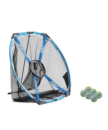 Rukket Sports Pop Up Golf Chipping Net | Choose Standard or Light-Up | Outdoor/Indoor Golfing Target Accessories and Backyard Practice Swing Game | Includes Foam Practice Balls Light-Up Blue