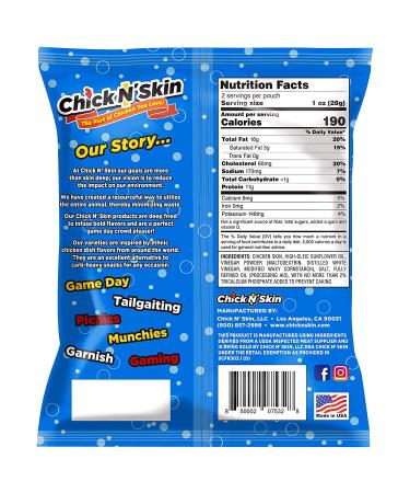 Chick N Skin Salt and Vinegar Flavor Fried Chicken Skins (4 Pack) | Keto Friendly High Protein Snacks | Light, Crispy, Organic | 2 oz. per Bag - Buy Online on GoSupps.com