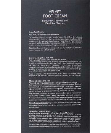 Sea of Spa Black Pearl Velvet Foot Cream - Luxurious Hydration & Repair for Dry Feet | International Shipping Available - Buy Online on GoSupps.com
