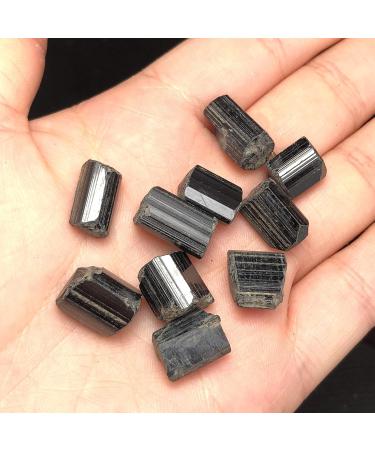 Natural Crystal Rough Natural Quartz Crystal 10Pcs Pure Natural Black Tourmaline Crystal coarse Stone Specimen Block Artwork Home Office Decor - Buy Online on GoSupps.com
