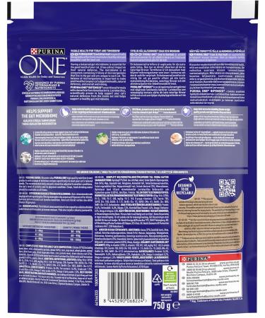 Purina ONE Adult Dry Cat Food Coat & Hairball Rich in Chicken 750g Pack of 4 Chicken 750 g (Pack of 4) - Buy Online on GoSupps.com