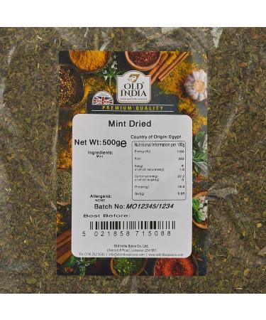 Old India Mint Dried 500g - Premium Quality Mint Leaves for Culinary Use - Buy Online on GoSupps.com