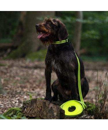 Rubberized Leash without Hand Loop - Neon Yellow 750 cm (7.5 m) | Durable Lightweight Ideal for Pets - Shop Internationally - Buy Online on GoSupps.com