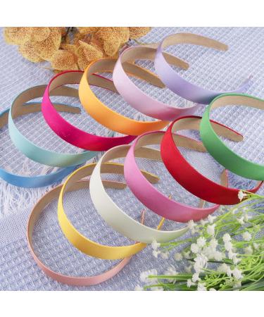 SIQUK 12 Pcs Satin Hair Ties & Headbands - Slide-Resistant Colorful Candy Colors for Women & Girls | International Shipping Available - Buy Online on GoSupps.com