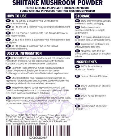 Shiitake Mushroom Powder - 100g (Quality Assured) - Buy Online on GoSupps.com