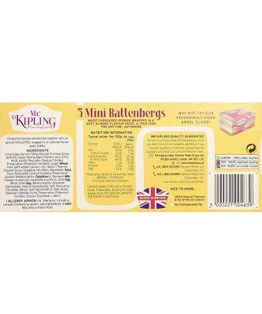 Mr Kipling Mini Battenbergs - 5 Pack | Delicious Sponge Cakes - Buy Online on GoSupps.com