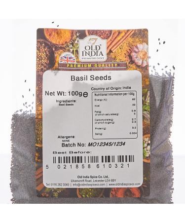 Old India Basil Seeds 100g - Premium Quality Herbal Supplement - Buy Online on GoSupps.com