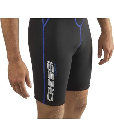 Cressi Men's 2.5mm Shorty Wetsuit for Warm Water Activities - Small Black/Blue - Buy Online on GoSupps.com