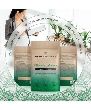 FS Folic Acid | 365 High Content Folic Acid Tablets - 400mcg Folic Acid Per Serving | Vitamin B9 Folic Acid | Non-GMO Non-GMO Gluten Free Allergen Free | Made in the UK - Buy Online on GoSupps.com
