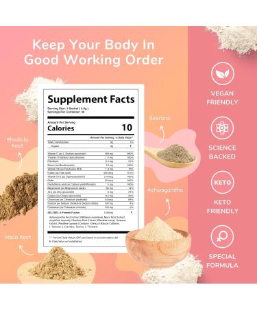 Energy Drink Powder for Women | Clean Energy & Hydration | 30 Pack Fruity Fusion | Zero Sugar Low-Calorie Electrolytes & B Vitamins | On-the-Go Caffeine Boost - Buy Online on GoSupps.com