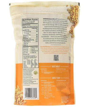 Arrowhead Mills Organic Pearled Barley 28 oz. Bag - Pack of 6 | USDA Certified | Shop Now! - Buy Online on GoSupps.com