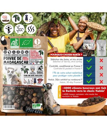  Nab r Nab r - Madagascar Pepper 200g Organic | Black Peppercorns | Fruity Animal Floral Notes - Buy Online on GoSupps.com