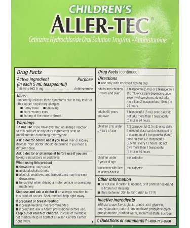 Kirkland Signature Children's Aller-Tec 16 Oz 2 Pack - Allergy Relief for Kids - Buy Online on GoSupps.com