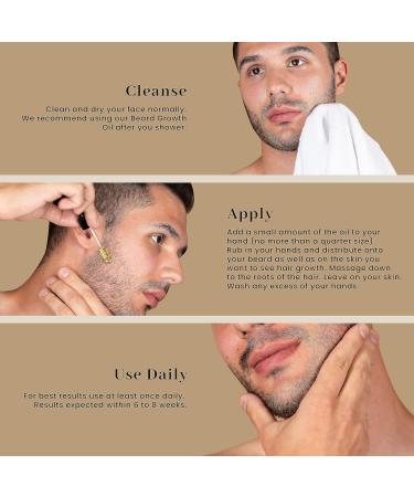 Beard Oil for Men - 30ML Growth Serum with Jojoba & Ginger Root for Fuller Thicker Facial Hair - Best Beard Growth Oil Online - Buy Online on GoSupps.com