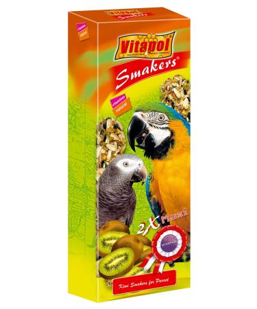 Vitapol Kiwi Maxi Smaker Treat Stick for Large Parrots includes 2 Sticks