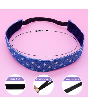 FROG SAC 5 Denim Non Slip Headbands for Girls - Adjustable Elastic Hair Accessories for Kids - Birthday Party Favors - Buy Online on GoSupps.com