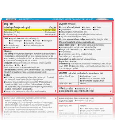 Tylenol Cold Multi-Symptom Relief Caplets - 24 Count - Buy Online on GoSupps.com