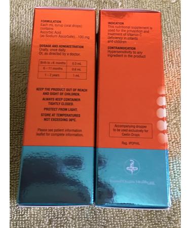 Ascorbic Acid Ceelin Oral Drops Ages 0-2 years old 30mL Unilab - Buy Online on GoSupps.com