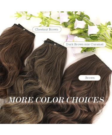 FESHFEN Invisible Wire Hair Extensions - 20 Inch Chestnut Brown - Buy Online on GoSupps.com