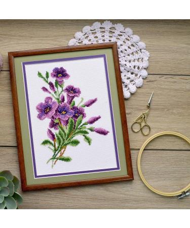American Bellflower Counted Cross Stitch Kit - DIY Flower Embroidery Set - Buy Online on GoSupps.com