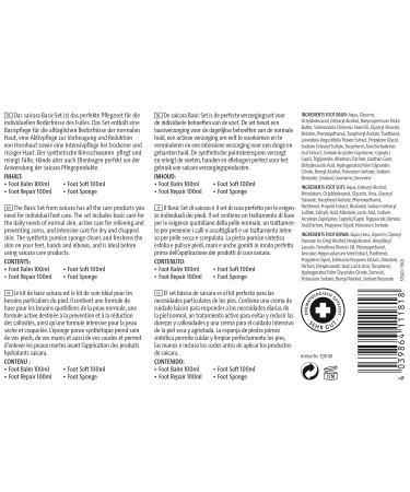 Saicara Set of 4 - Intensive Foot Care with Premium Skin Creams & Pumice Stone for Healthy Feet & Callus Relief - Shop Internationally - Buy Online on GoSupps.com