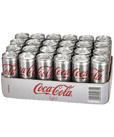 Coca-Cola Light - Refreshing Soft Drink Zero Calories 24x330ml Disposable Cans - Buy Online on GoSupps.com