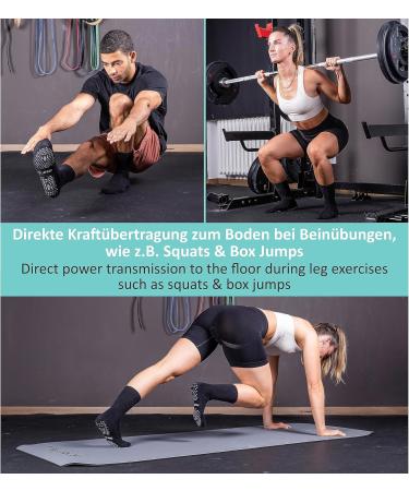 Anti-Slip Sports Socks - Non-Slip Grip Socks for Football Fitness & Yoga | Size 43-46 - Black - Buy Online on GoSupps.com